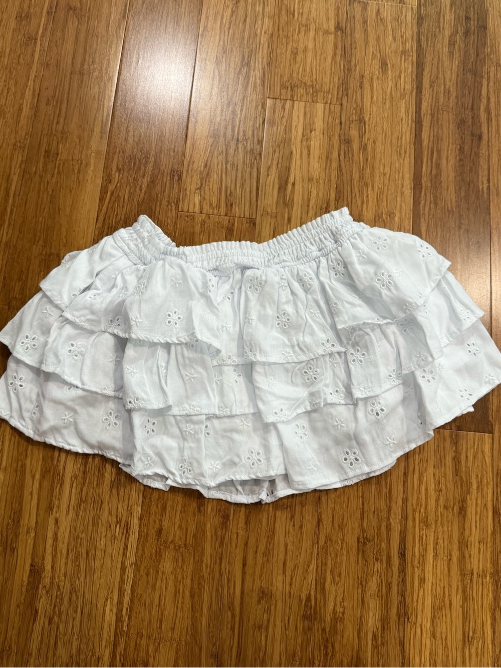 NWT Altar’d State White Tiered Eyelet Ruffle Skirt